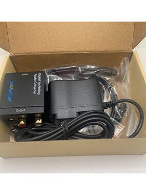 Digital To Analog Audio Converter By Swees With Power Adapter & Cables